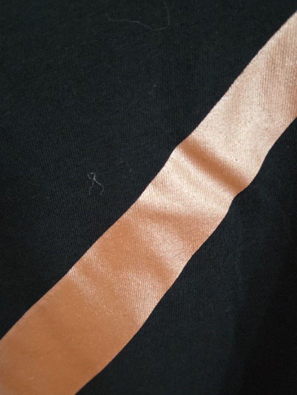 Nike Black Short Sleeve Tee with Metallic Rose Swoosh - Picture 2 of 3